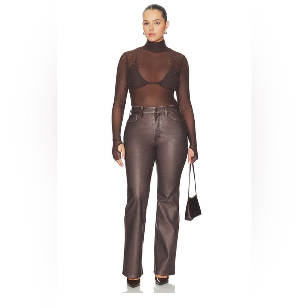 🆕 Good American Good Classic Faux Leather Bootcut Pants